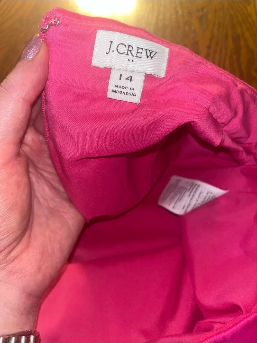 J. Crew Classic Scallop Hem Pink Women's Skirt size 14 - Picture 2 of 4